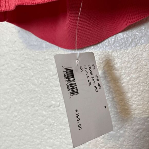 Jonathan Simkhai Hex Fence Pink Sleeveless Knit Crop Top Women's Size XS - Picture 10 of 10